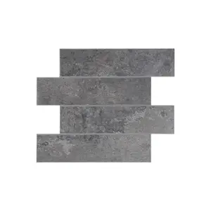 COLAMO Brown Gray Elongated Subway Tiles Peel & Stick Backsplash