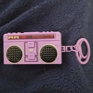 Recording Box 60s Mini Recorder Keychain Creative Purple & Pink