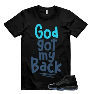 11 Gamma Blue Black T Shirt Match GOD Unisex Streetwear