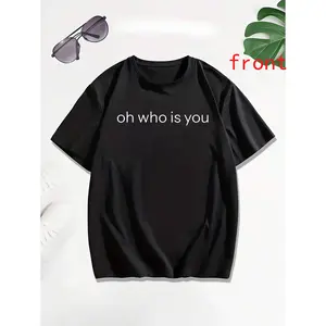 Lightweight Cotton T-Shirt with Cool 'Oh Who Is You' Print graphic tee clothes