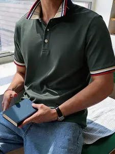 Unisex Polo Shirt, Oversized Loose Fit Breathable Quick-Dry Sportswear, Casual Streetwear Random Print, Preppy Style