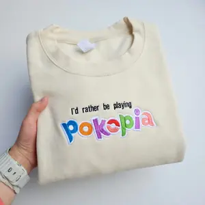 Pokopia Embroidered Sweatshirt, Cute Gaming Sweatshirt,