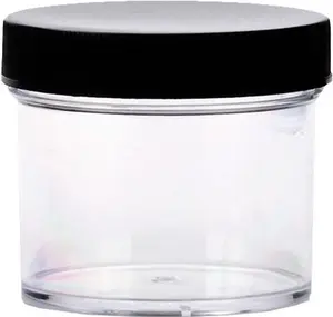 Tolco Clear Jar with Black Cap 2 oz.