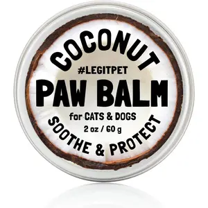 LEGITPET Coconut Paw Balm for Dogs Natural Paw Moisturizer & Protection Helps Soothe Dry, Cracked Paws Organic Coconut Oil, Shea Butter & Aloe Safe for All Breeds – Made in USA