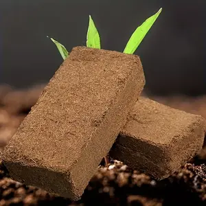 Natural Coconut Shell Bricks, Eco-Friendly Garden Decorations, Versatile Outdoor Use, Durable & Reusable Material