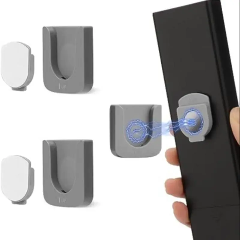 Remote Control Magnetic Hook, Strong Adhesive Suction Cup, No Trace Nail, TV Air Conditioner Plug Strip Organizer, Wall Mount Holder, No Drilling Required, Self Adhesive Hooks, Magnetic Base Hook