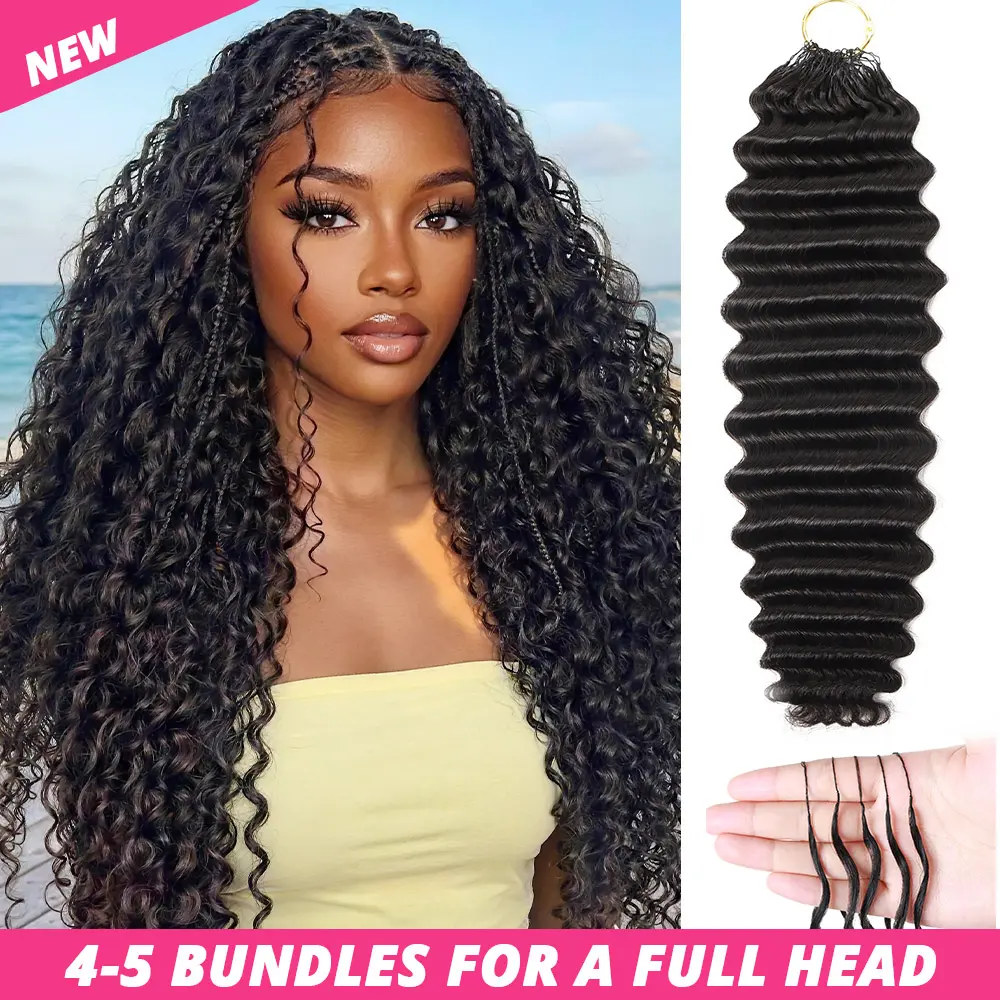 [New In]Crochet Human Hair For Mircale Knots Deep Wave Feather Human ...