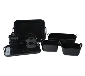 Temp-tations Carved Willow 9-Piece Bakeware Set w/ Upswept Handles