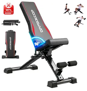 OppsDecor 900LBS Adjustable Weight Bench - Full Body Workout Incline Decline Flat Utility Bench with Quick Folding, Fast Adjustment, Ideal Gift for Father's Day, Christmas, Arm Exercise Equipment