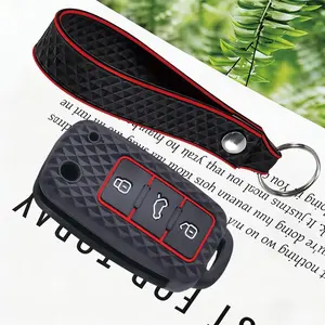 Silicone Keychain Car Key Case Key Cover For VW UP Polo Golf 6 Passat B5 Touran Caravelle Jetta Caddy Touareg Car Key Protector