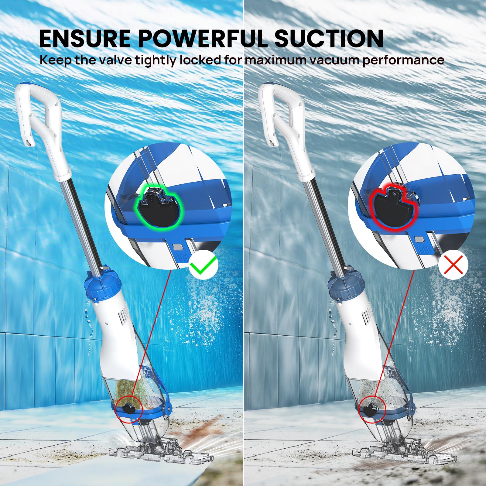 【Summer Cleaning】Enhulk Newest PC22 Ultra Pool Vacuum for Above Ground Pools with Telescopic Pole, 2 Suction Modes More Professional, Ergonomic Handle Design, 18.5 Gals/Min Deep Cleaning Cordless Battery Operated, with Filter Ball, Pro-Level Clean 【Summer Cleaning】Enhulk Newest PC22 Ultra Pool Vacuum for Above Ground Pools with Telescopic Pole, 2 Suction Modes More Professional, Ergonomic Handle Design, 18.5 Gals/Min Deep Cleaning Cordless Battery Operated, with Filter Ball, Pro-Level Clean