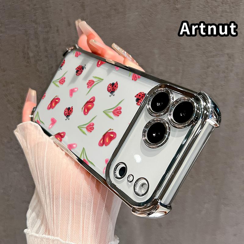 Cute Ladybug Pattern Anti-drop Phone Case for iPhone 17 Air 16E 15 Pro Max 14 Plus 13 12 Promax 11 Durable Total Protective Shockproof Transparent Cover Casing Cute Ladybug Pattern Anti-drop Phone Case for iPhone 17 Air 16E 15 Pro Max 14 Plus 13 12 Promax 11 Durable Total Protective Shockproof Transparent Cover Casing