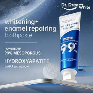 【BUY 2 GET 1 FREE】Dr.DreamWhite Mesoporous 99%Hydroxyapatite nHAP Toothpaste Oral care | Ultra Whitening  &  Enamel Reparing | Fresh Breath | Cucumber Melon White Tea Flavor | 5.29oz | 3-Tube Pack Daily
