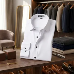 Men's Modern Slim Fit Long Sleeve Dress Shirt - Wrinkle-Free Casual Business Button Up Shirts Comfortable Breathable Fabric Perfect for Office Work Formal Events Daily Wear Essential Clothing