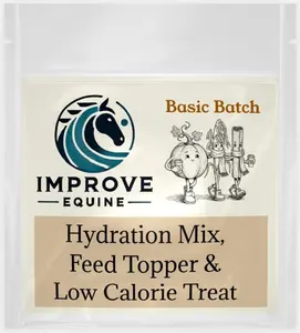 Improve Equine Low Calorie Hydration, Feed Topper & Treat | Safe, NO Electrolyte/Salt for Daily Intake | No Sugar Added | Hydration Support for Horses, Livestock & Dogs