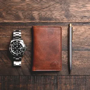American Herd Aviator Men's Leather Vertical Bifold Wallet