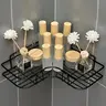 Corner Bathroom Shelf Set, No-Drill Triangle Organizer Rack for Bathrooms & Kitchens, 1 Piece/2 Pieces Storage Box Cabinet Shelf for Bathroom Decor Supplies, Bathroom Accessories Organizer, Bathroom Gadgets