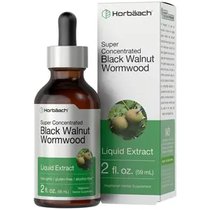 Horbäach Black Walnut Wormwood Liquid Extract | 2 fl oz | Alcohol Free Tincture | Vegetarian, Non-GMO & Gluten Free Horbäach Black Walnut Wormwood Liquid Extract | 2 fl oz | Alcohol Free Tincture | Vegetarian, Non-GMO & Gluten Free