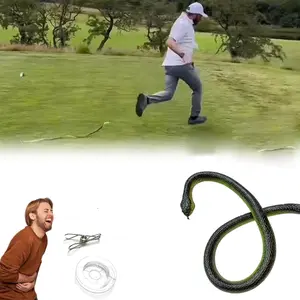 Realistic Rubber Snake Prank for Halloween Party, Fake Snake with Rope and Clip, Funny Prank Supplies for April Fools' Day Fun