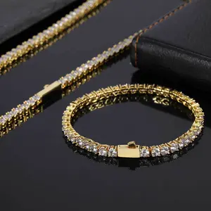 GAB 5MM Tennis Chain Necklace Bracelet, 5A+ZC With Gift Box, For Couple Gift, Unisex,Beautiful Jewelry