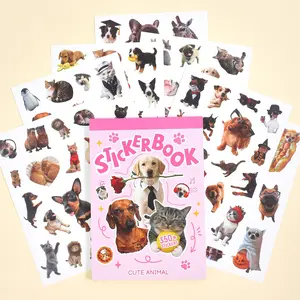 Cute Pet Sticker Book – 24 Sheets, 350+ Pcs Stickers, Cat & Dog Aesthetic Stickers for Scrapbooking, Journaling, DIY Crafts, Kawaii Planner Stickers