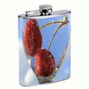 Sparkling Cherry 8oz Stainless Steel Flask