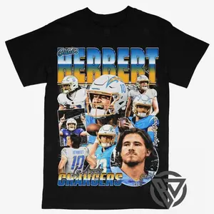 Justin Herbert (V2) T-shirt For Men Women, For Fans Unisex Casual Streetswear Top