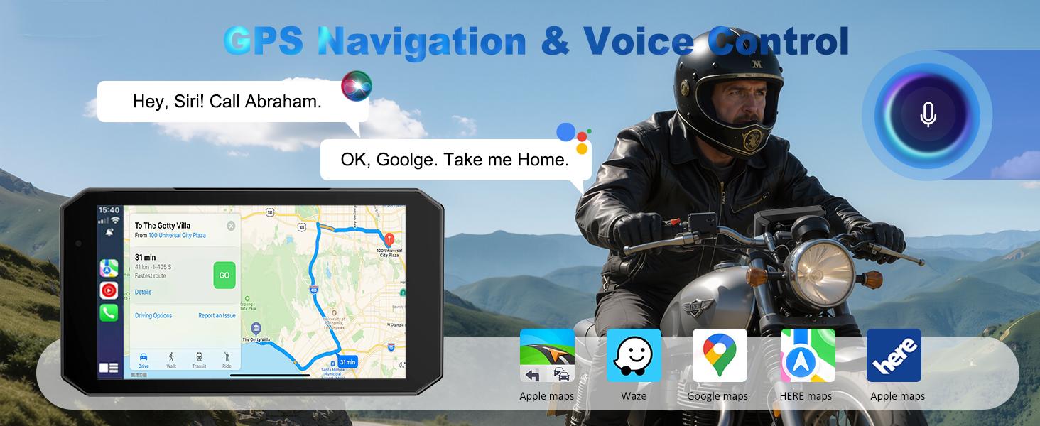 HURRA Motorcycle Carplay Android Auto with 5.5" Waterproof Touchscreen, TPMS, Millimeter Wave Radar, GPS Navigation,Dual 2K Dash Cam,BT,Real-time Alerts,OTA Updates,Quick Release Anti-Theft Mount