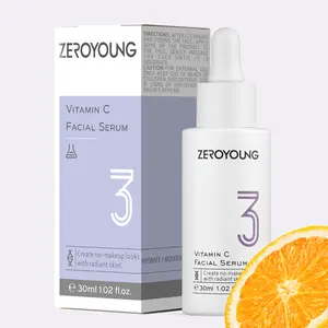 [ZEROYOUNG] Vitamin C Facial Face Serum – Dark Spot Removal, Anti Aging Glow Serum for Hydrated, Even Skin Tone & Radiant Glass Skin