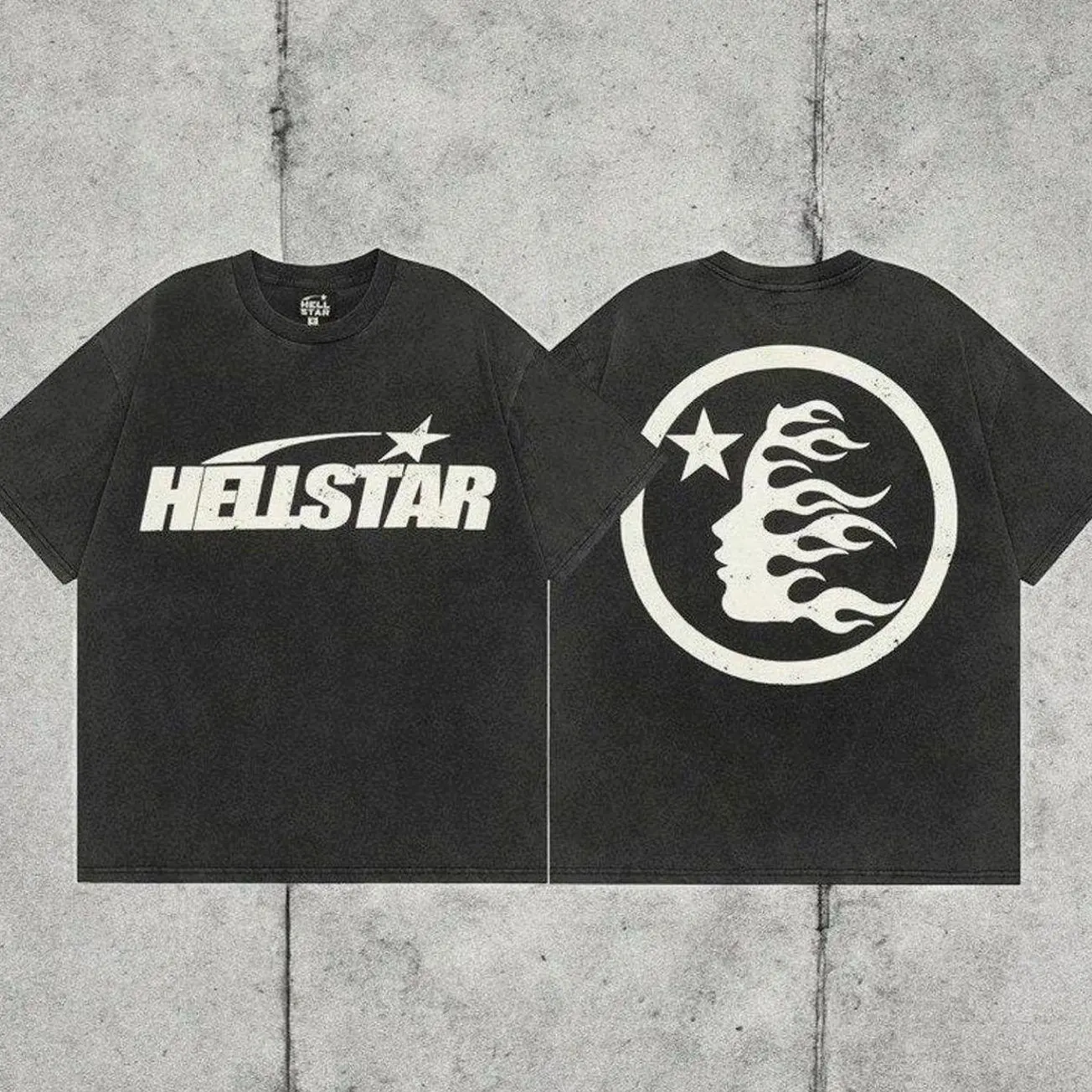 Hell-star Logo Y2K Aesthetic T Shirt, Harajuku Tee, Goth Punk T-Shirt, Alternative Clothing, Y2k Graphic Shirt, Shirt, Cotton Shirt, Vintage Shirt, Crewneck Shirt, Streetwear, Oversized T-Shirt Casual Top Unisex Gift for Him FCP