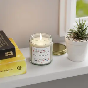 Scented Candle — Coconut Apricot Wax (4oz/9oz) “Light This & Exhale”