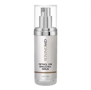 Retinol 10% Bakuchiol Serum, A cutting-edge triple-action anti-aging serum targets fine lines, deep wrinkles, enlarged pores, dullness of the face, loss of firmness, and brightens the overall complexion to support collagen-depleted skin.