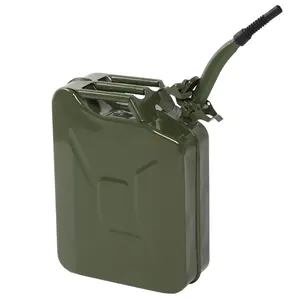 Ubesgoo 5L/10L/20L Fuel Can, Portable Jerry Gas Can with Flexible Spout System, Rustproof ＆ Heat-resistant Steel Fuel Tank for Cars Trucks Equipment Bottles OrganiserVersatile Water and Liquid Container for Cars, Trucks, Motorcycles