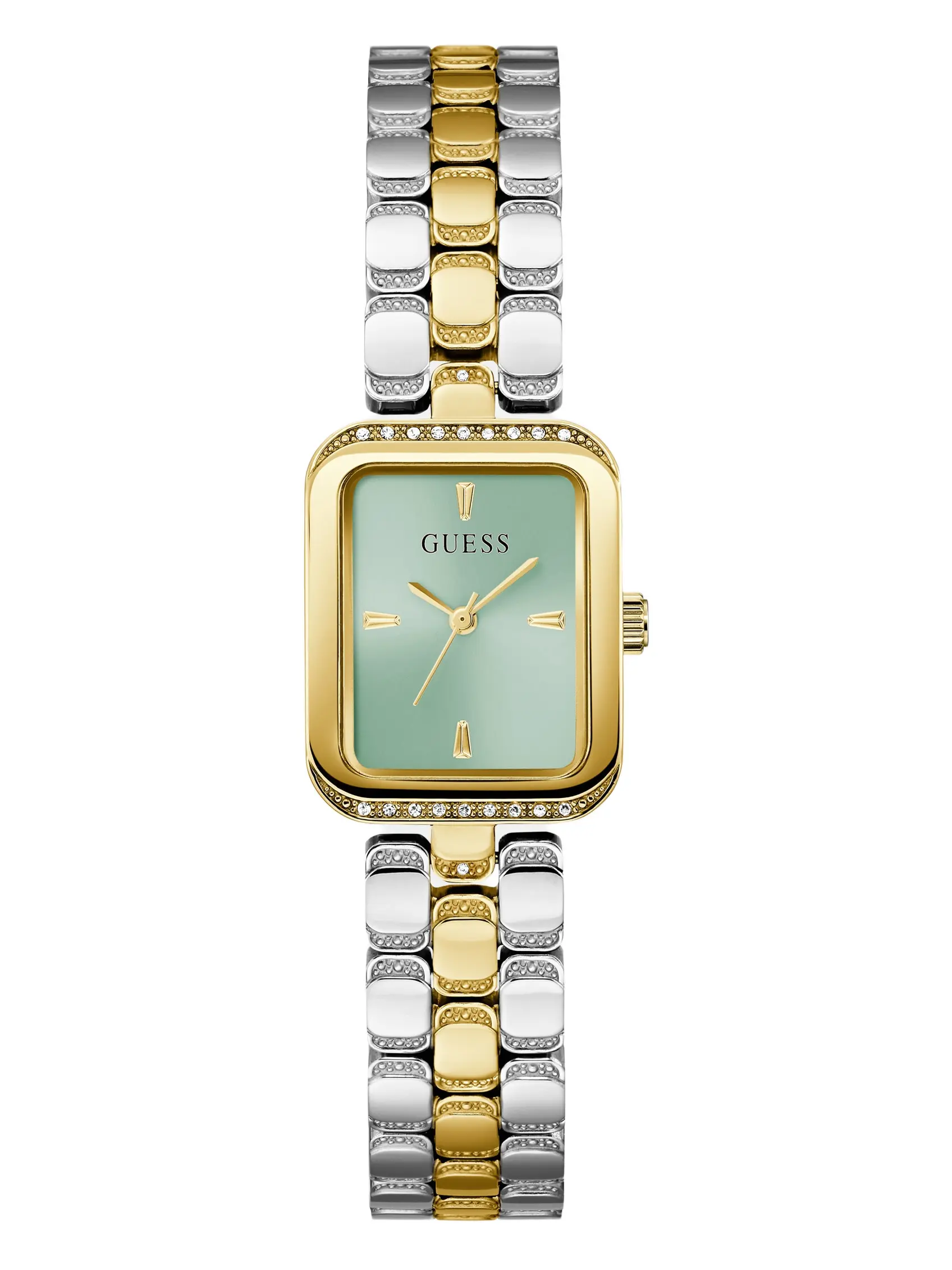 GUESS Female Silver and Gold-Tone Analog Watch