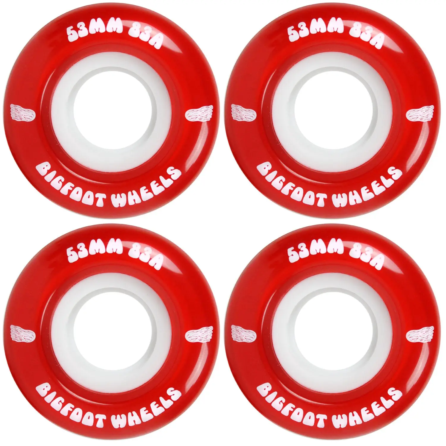 Bigfoot 53mm 83A Soft Cruiser Filmer Wheels Red (Set of 4)