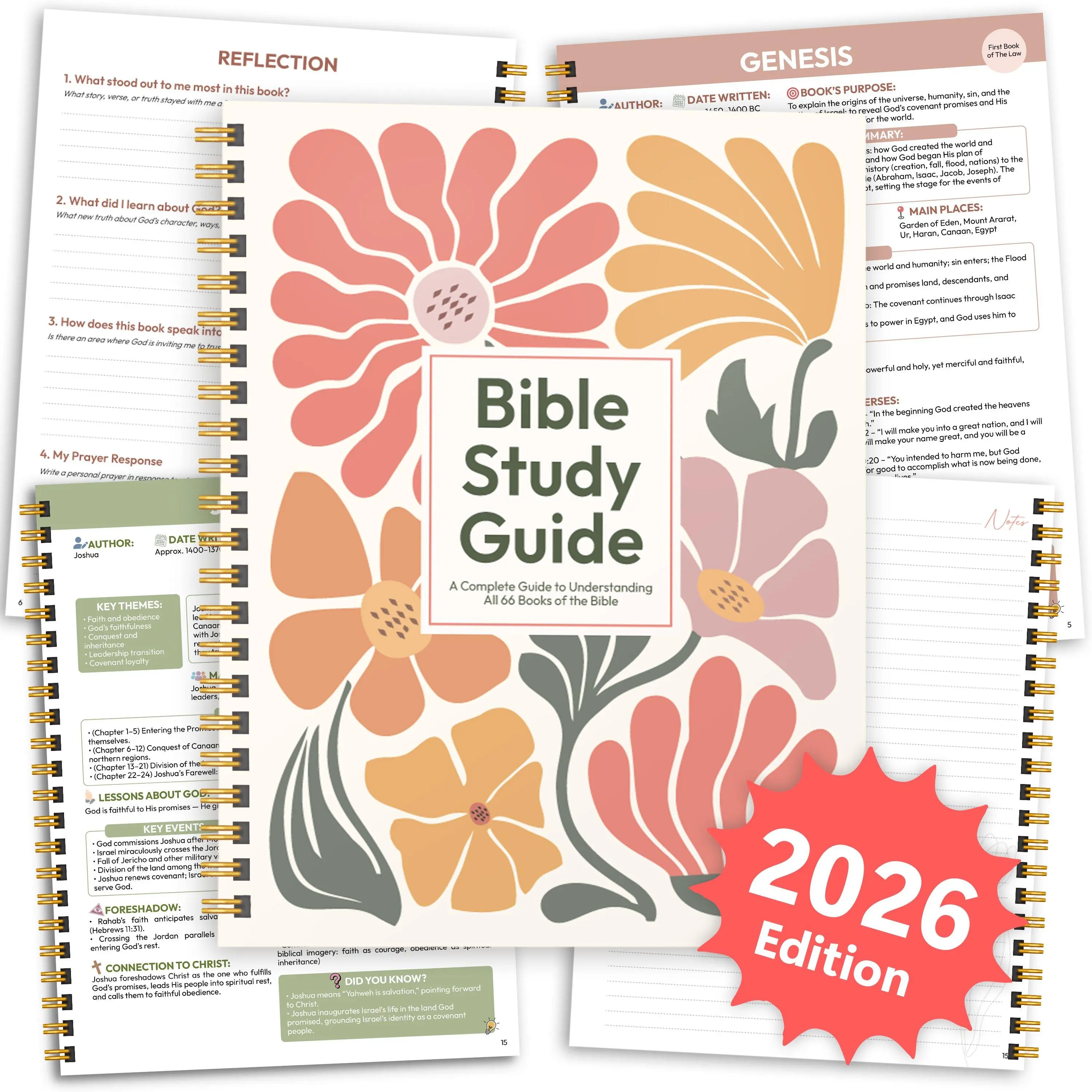 Vintage Floral Bible Study Guide