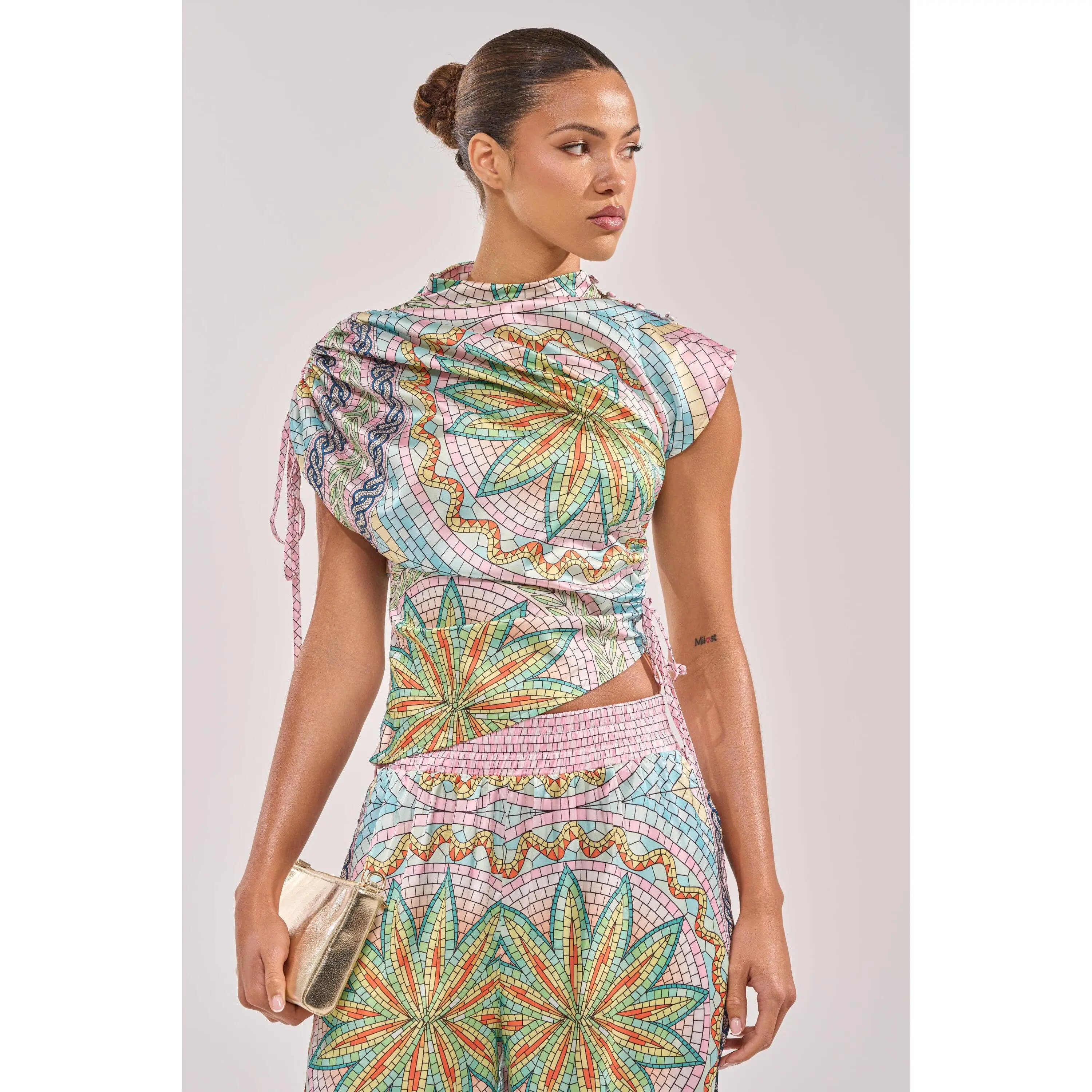 ALL DIFFERENT WAYS SATIN BLOUSE