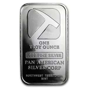 Pan American Silver Corp 1 oz Silver Bar - Sealed, Slightly Toned