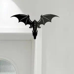 Iron Dragon Theme Wall Art Sculpture, Living Room Decor, Bedroom Door Above Hanging, Indoor Wall Decoration, Festival Ornament