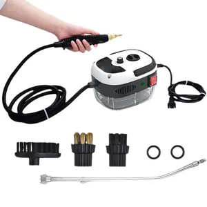 Portable Handheld Steam Cleaner, High Temperature Pressurized Steam Cleaning Machine with Brush Heads for Kitchen Furniture Bathroom Car, 110V