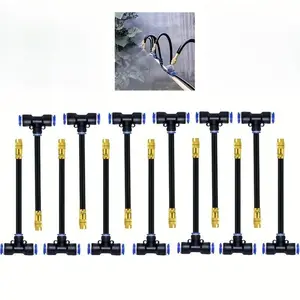 Drip Irrigation Mist Nozzle Kit, 5 Counts/set Adjustable 360-Degree Rotation Watering Kit, Universal Thread Connector Watering Kit for Garden