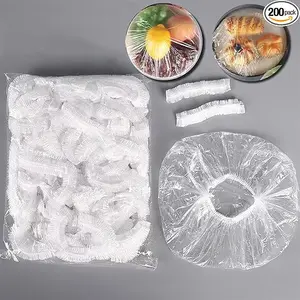 Food-Grade PE Material 300PCS Disposable Elastic Bowl Covers for Dust Protection & Easy Storage Fits Multiple Bowl Sizes Ideal for Camping Picnics & Barbecues