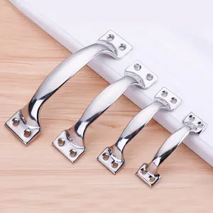 Stainless steel curved rounded corner handle, vintage kitchen cabinet door handle, cutting board handle, surface-mounted drawer handle