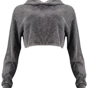 Rhinestone Cropped Sweater