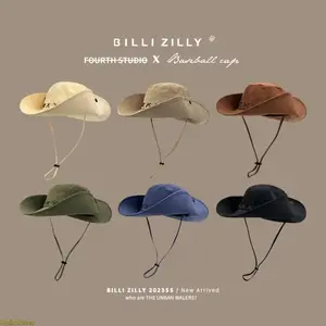 2026 Trending Style: American Retro Western Cowboy Hat — Women's Winter Hiking Hat, Sun Hat for Western Sichuan Travel, Men's Sun-Protection Bucket Hat