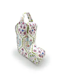 Tavi White Quilted Boot Bag