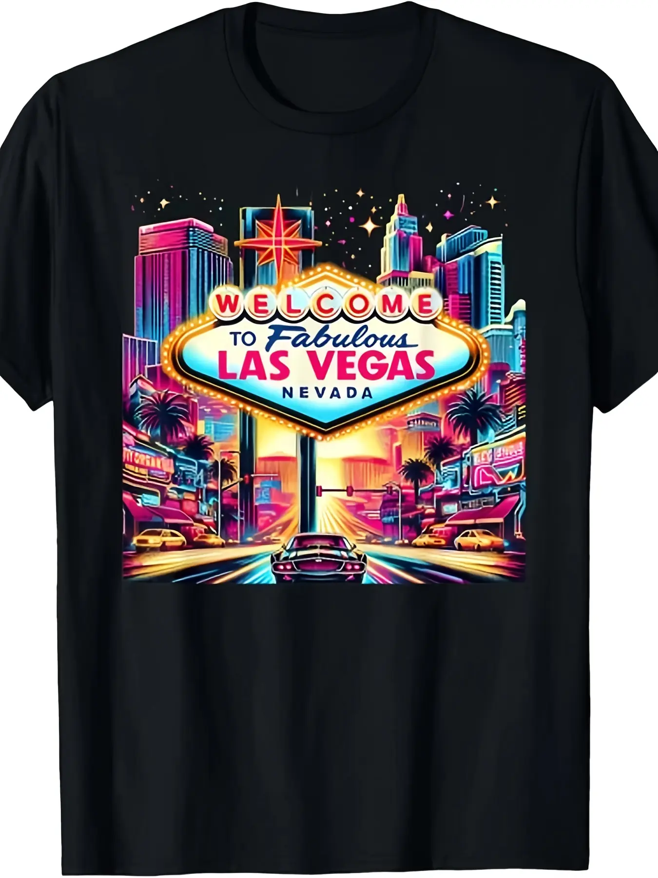 Unisex Crew Neck T-Shirt from Las Vegas, Nevada - A Comfortable And Breathable Casual Tee - Ideal Gift for Birthdays And Everyday Wear, Plus Size