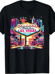 Unisex Crew Neck T-Shirt from Las Vegas, Nevada - A Comfortable And Breathable Casual Tee - Ideal Gift for Birthdays And Everyday Wear, Plus Size