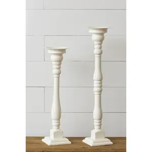 Antiqued Pillar Candle Holder