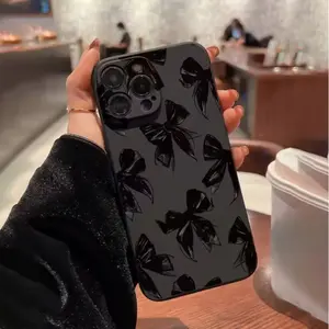 Bow Pattern Phone Case, Anti-Drop Thickened Cover for iPhone 17/17promax/air, Compatible with Multiple Models Including iPhone 11-16 Series